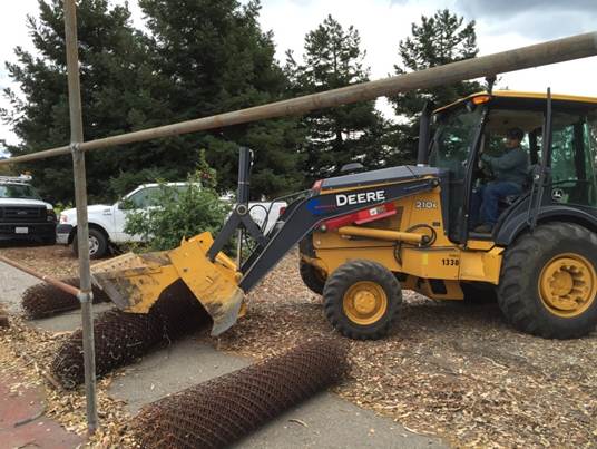 JFK Tennis Court Fence Removal